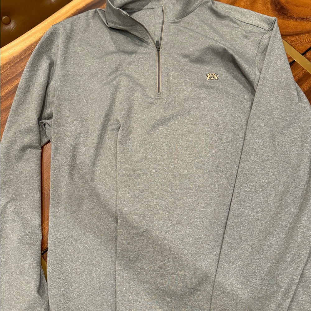 Lightweight Gray Quarter-Zip Shirt Jacket